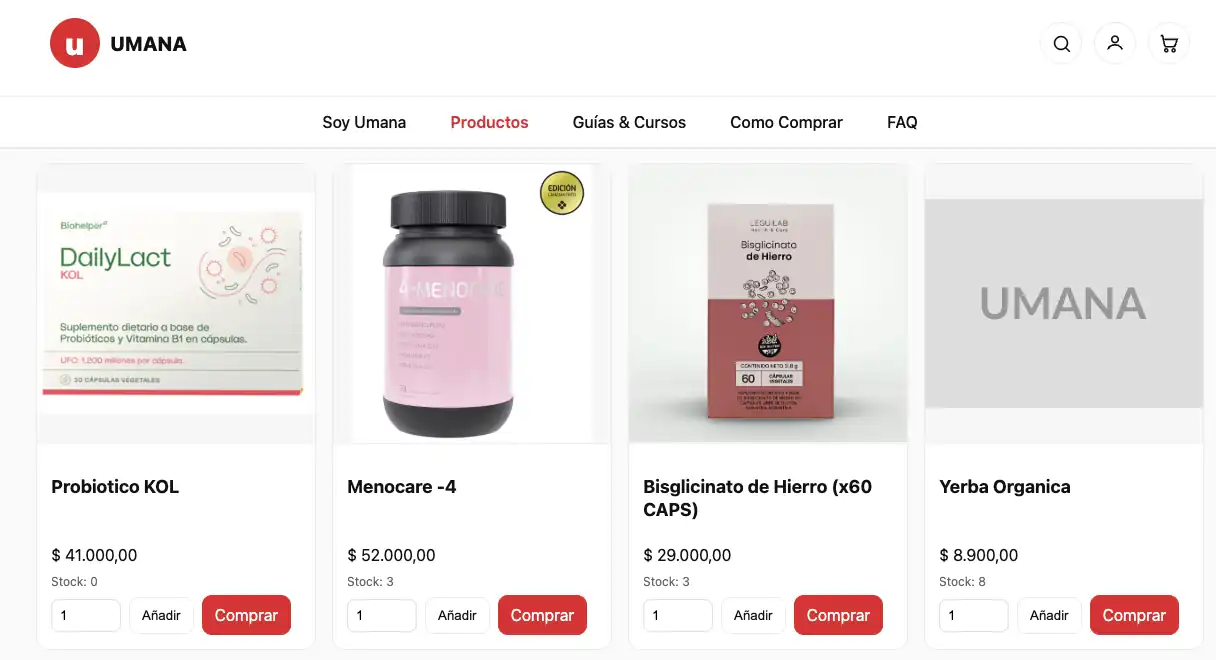 Explorar productos en la tienda
