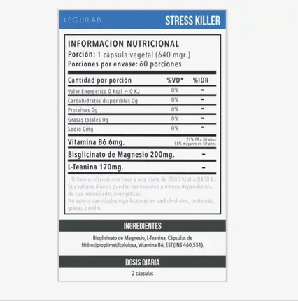 Magnesio y L-Teanina (X60 caps) Stress Killer