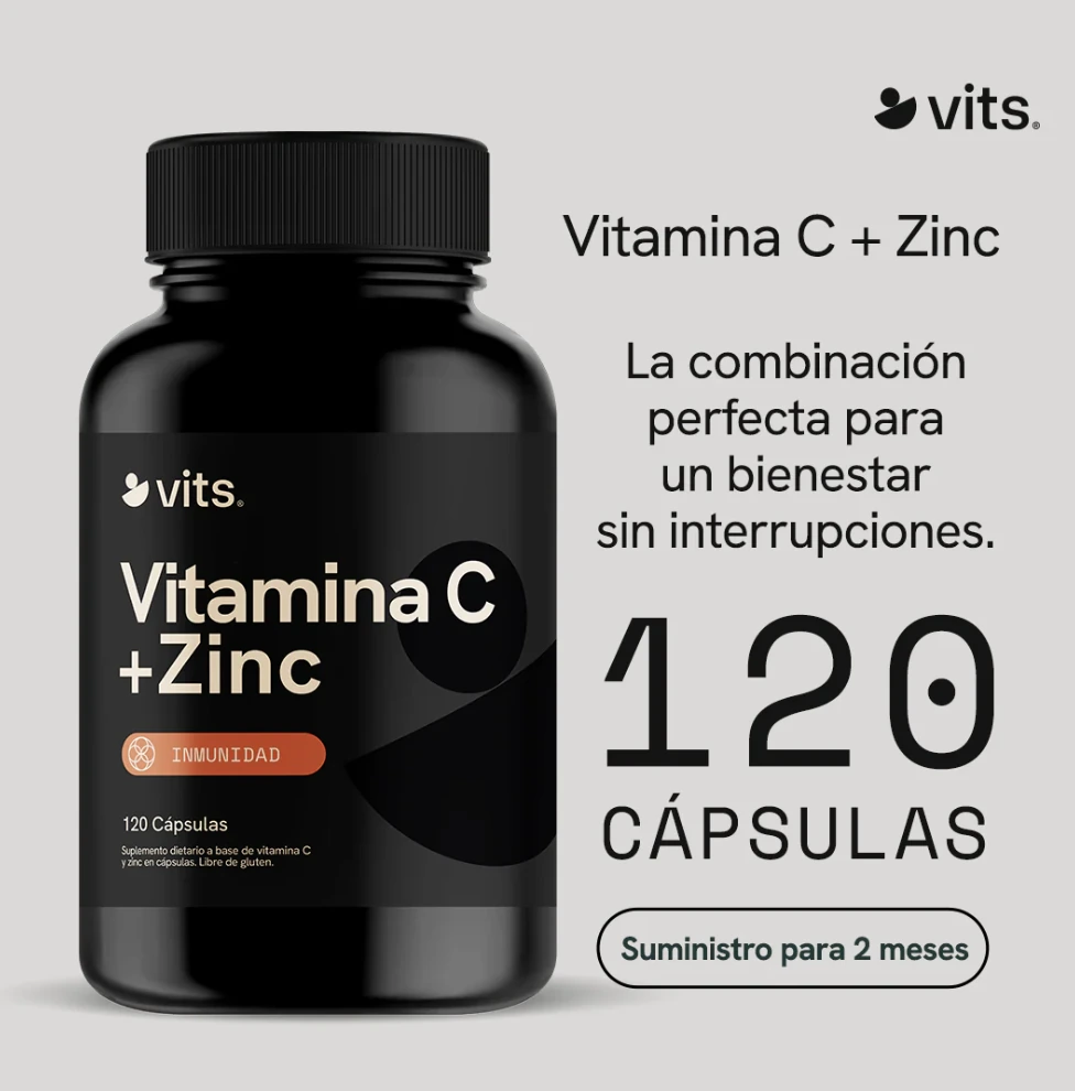 Vitamina C + Zinc en Cápsulas - VITS