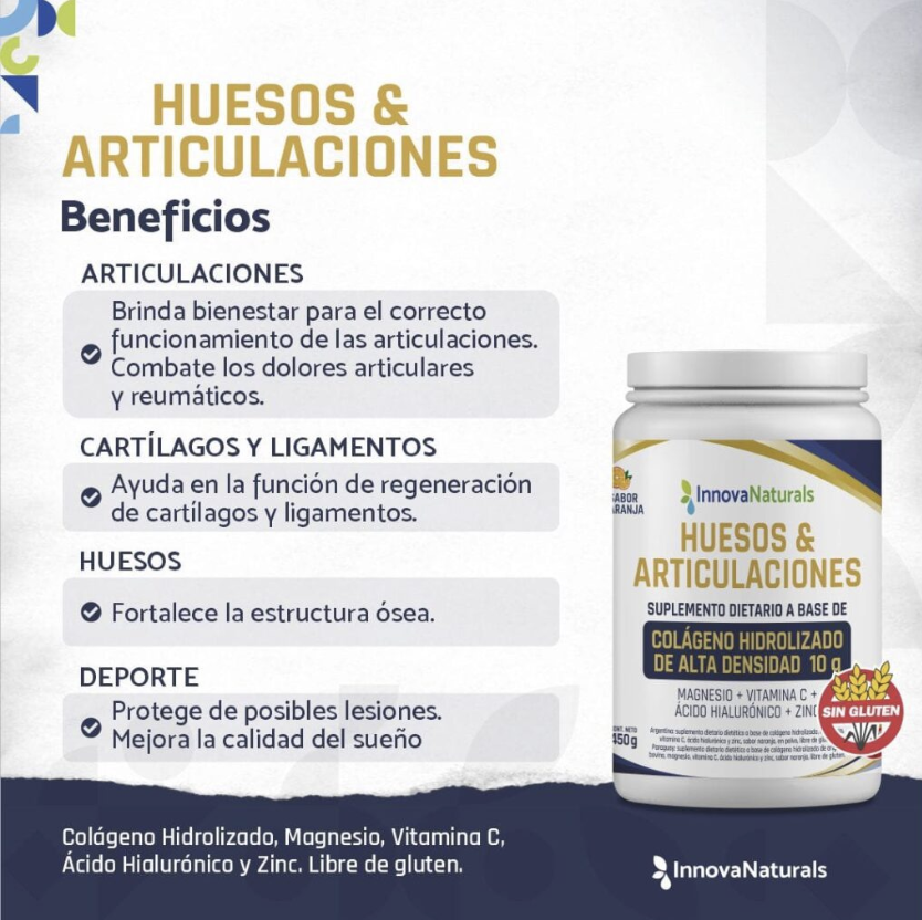 Colageno hidrolizado - huesos y articulaciones - INNOVANATURALS