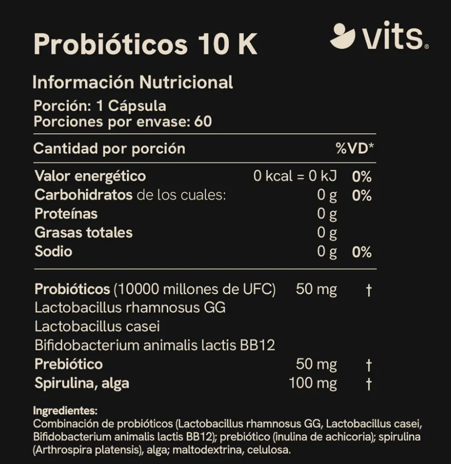 Probióticos 10K en Cápsulas