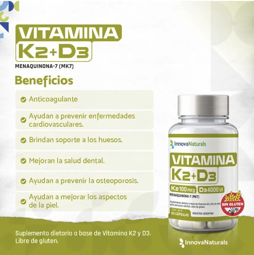 Vitamina K2 + D3 InnovaNaturals